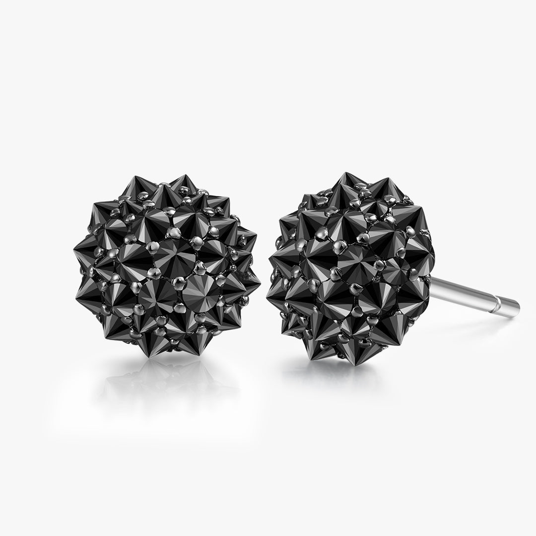 Reverse Set Moissanite Pavé Cushion Stud Earrings