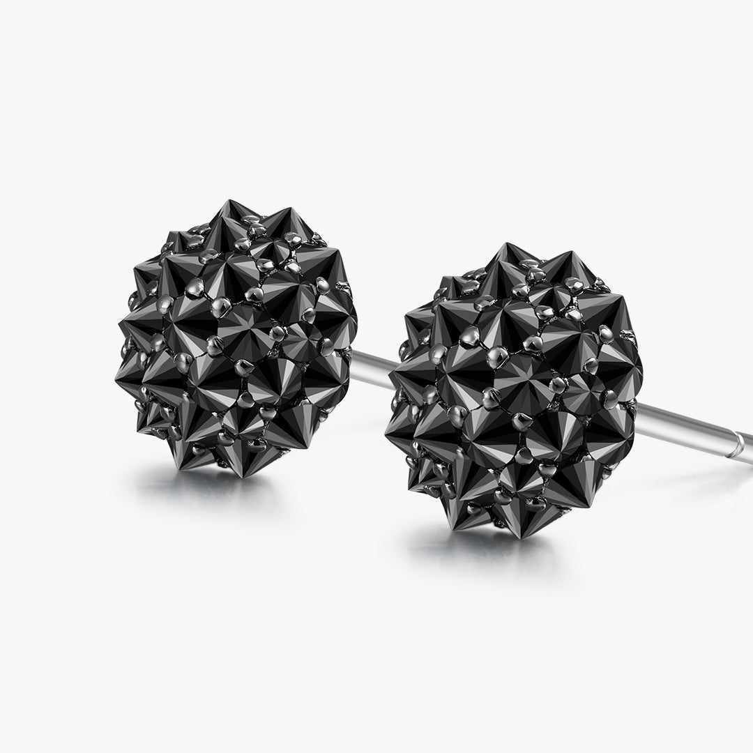 Reverse Set Moissanite Pavé Cushion Stud Earrings