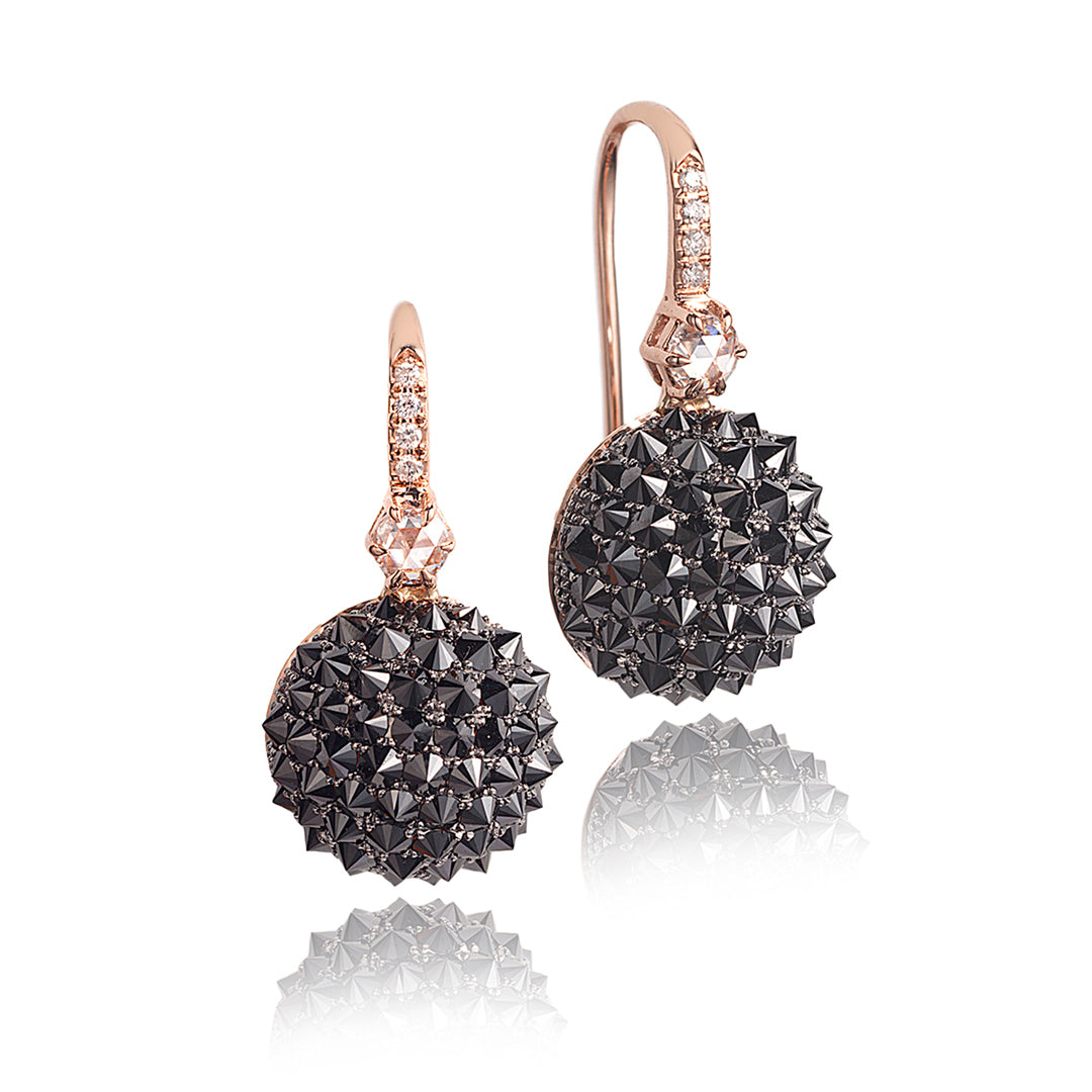 Reverse Set Moissanite Pavé Cushion Hoop Earrings