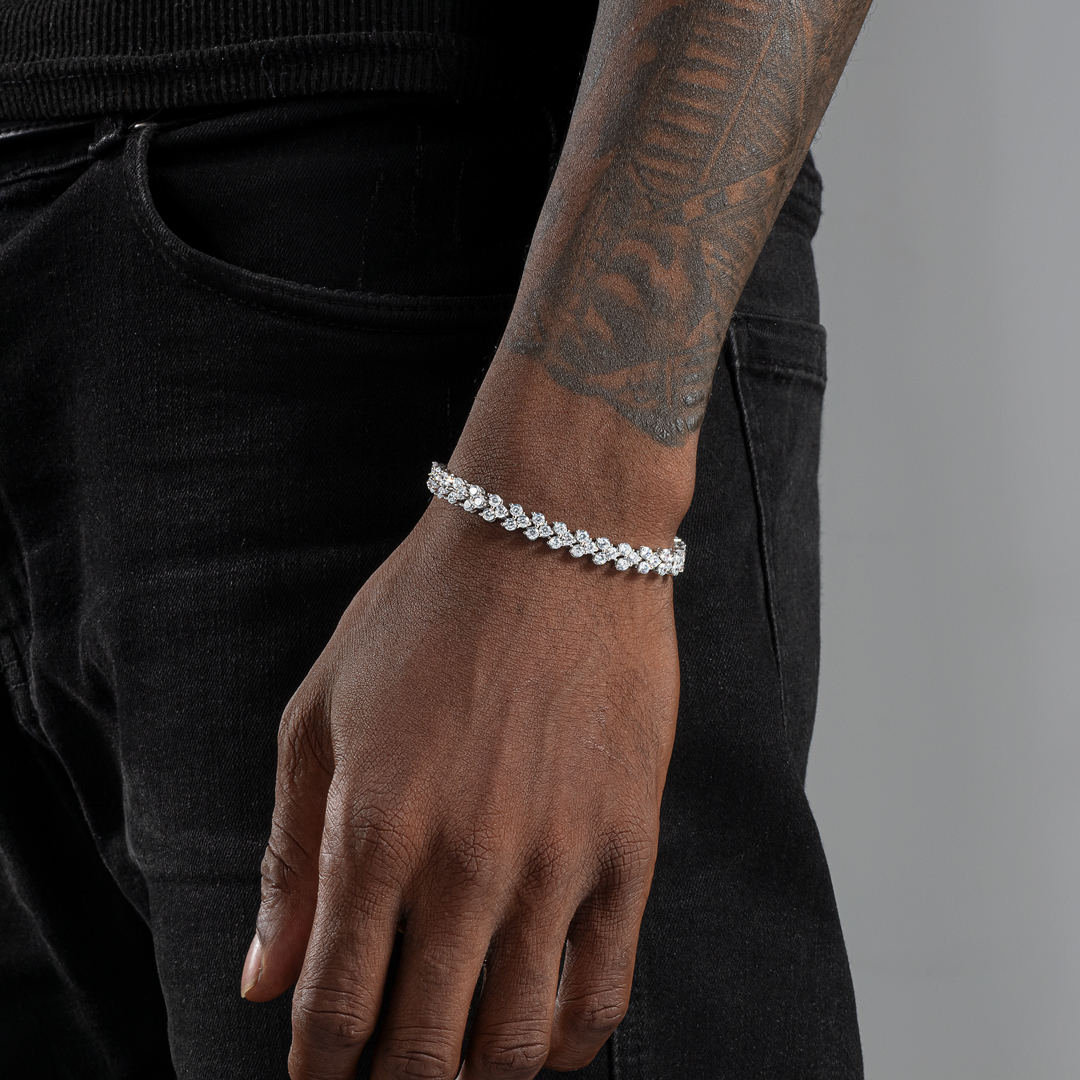 Moissanite Heart Shaped Tennis Bracelet