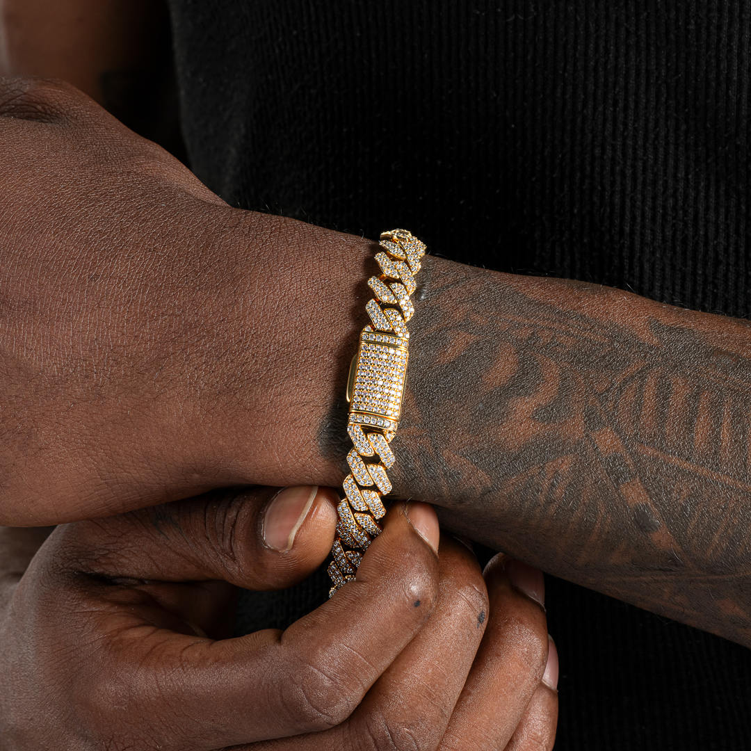 Moissanite S925 10mm Prong Cuban Bracelet