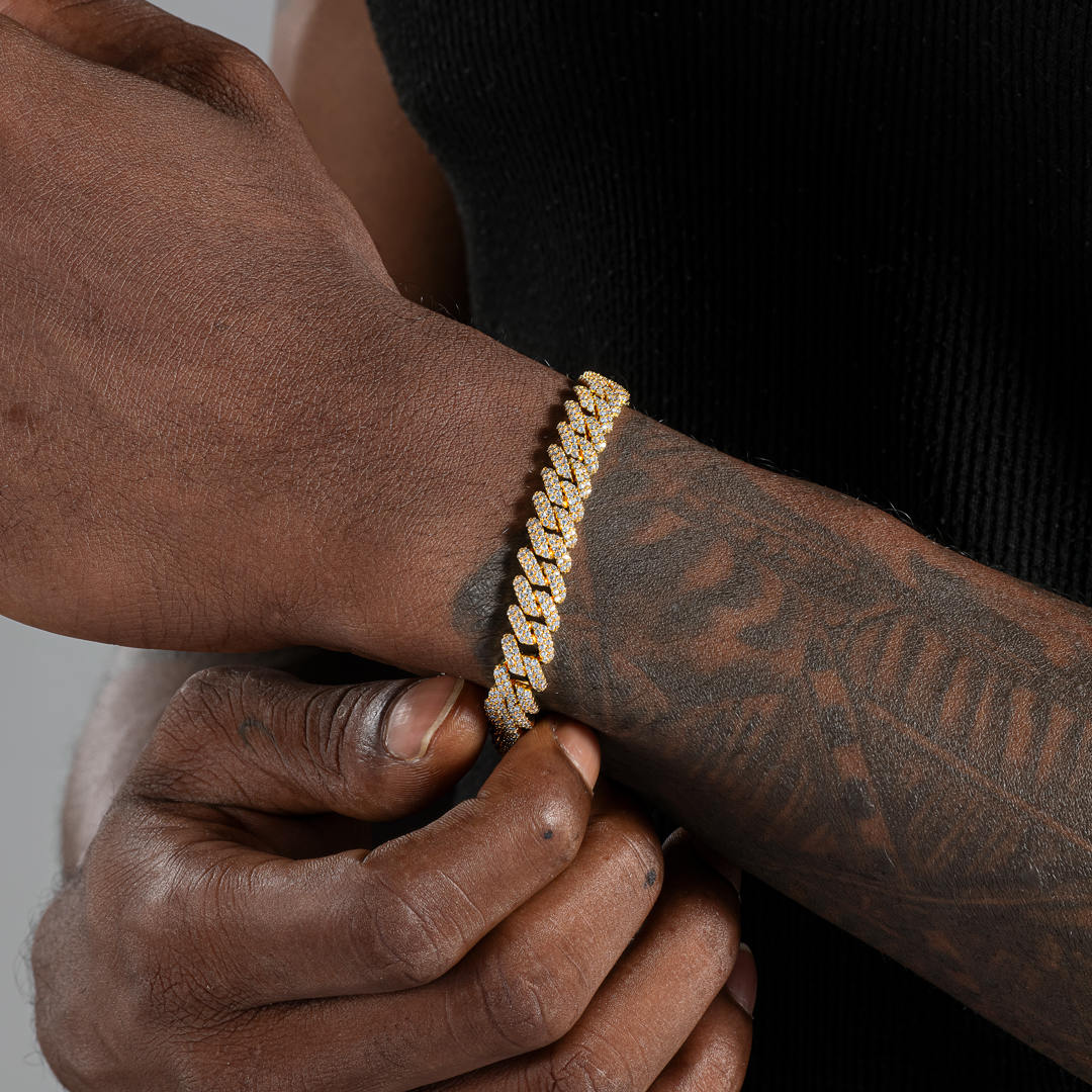 Moissanite S925 8mm Prong Cuban Bracelet