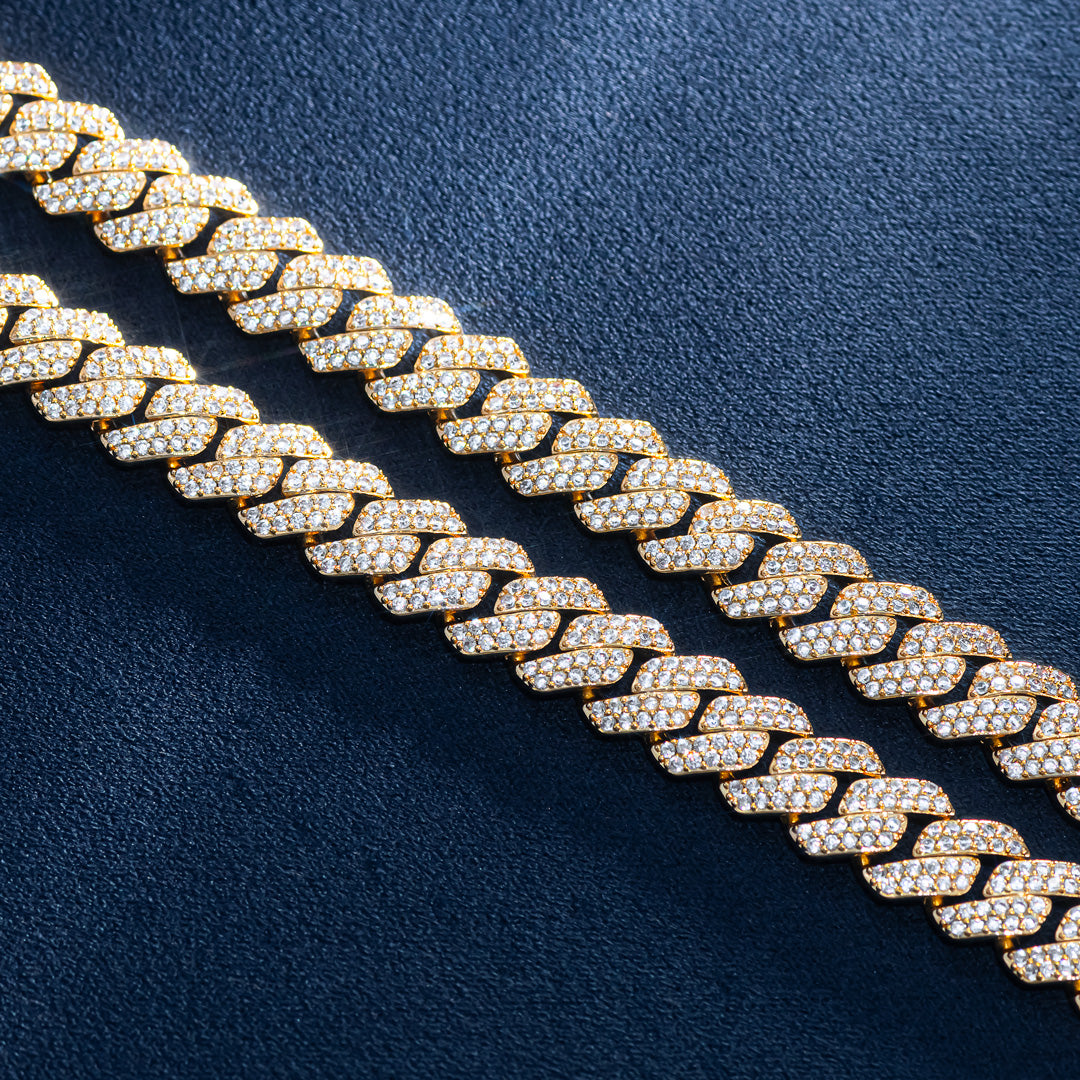 Moissanite S925 10mm Prong Cuban Chain