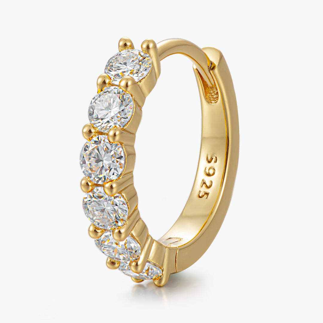 Moissanite S925 Tennis Hoop Earrings