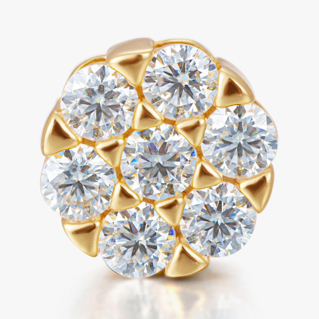 Moissanite S925 Cluster Flower Stud Earrings