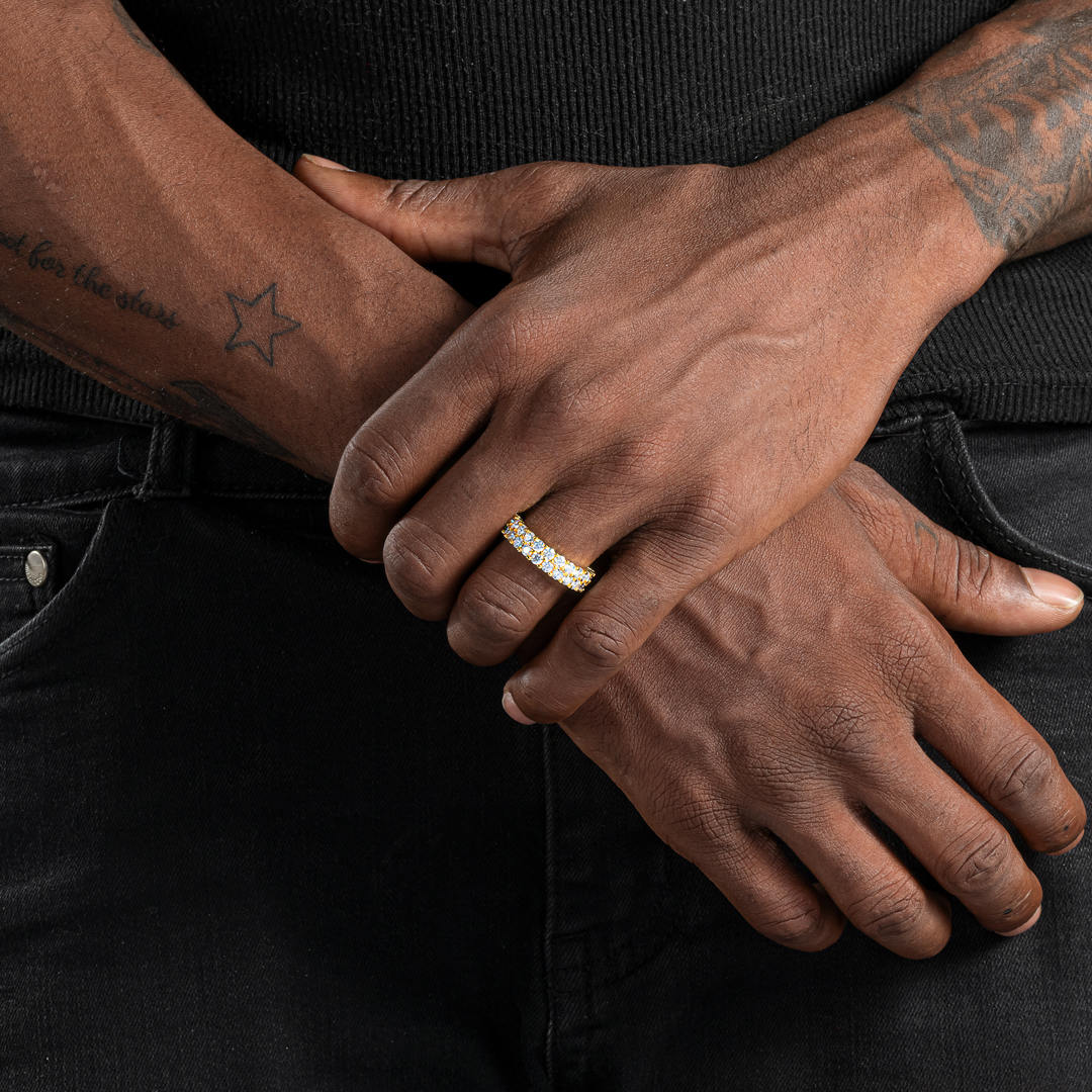 Moissanite S925 Double Row Tennis Ring