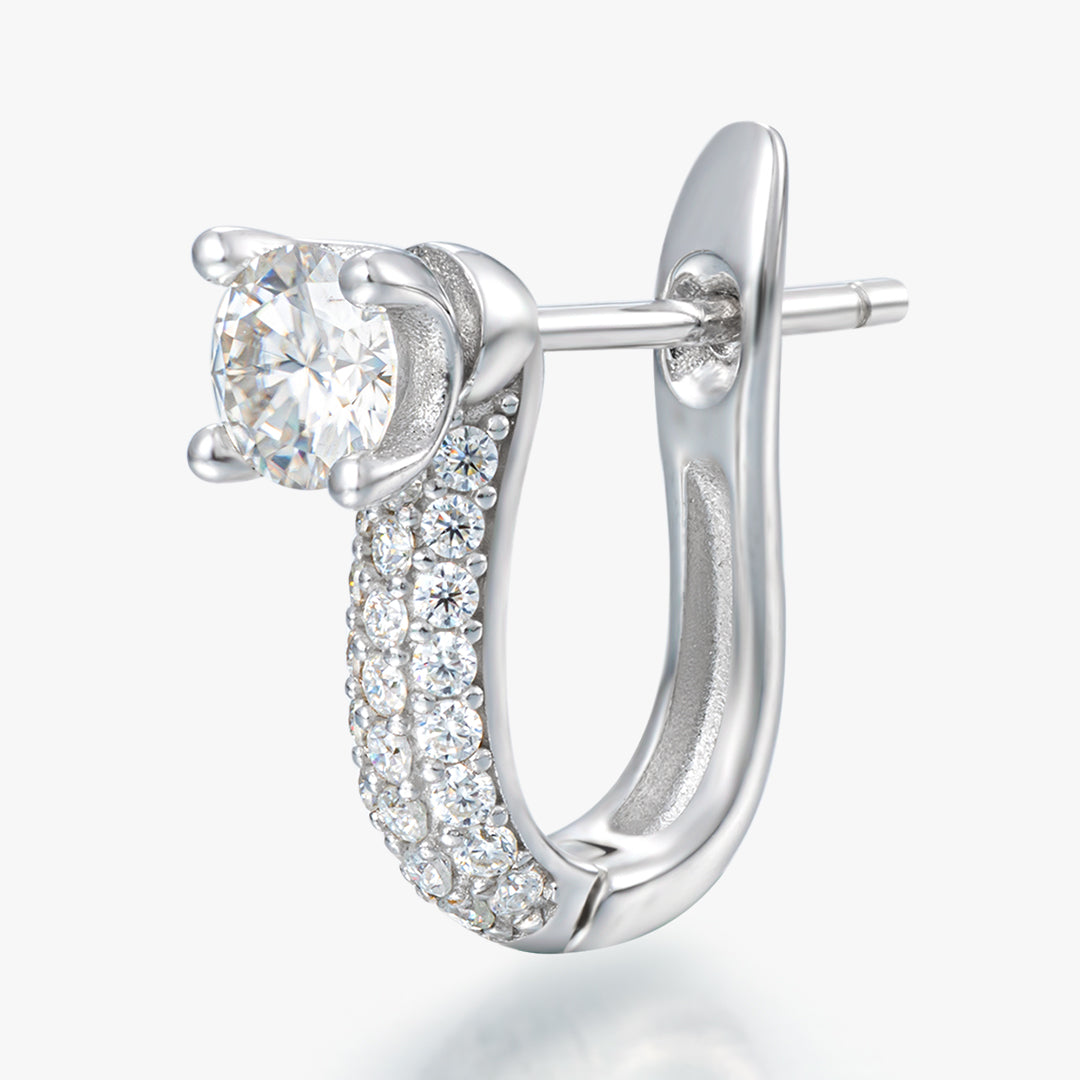 Moissanite S925 U-Shaped Detachable Stud Earrings