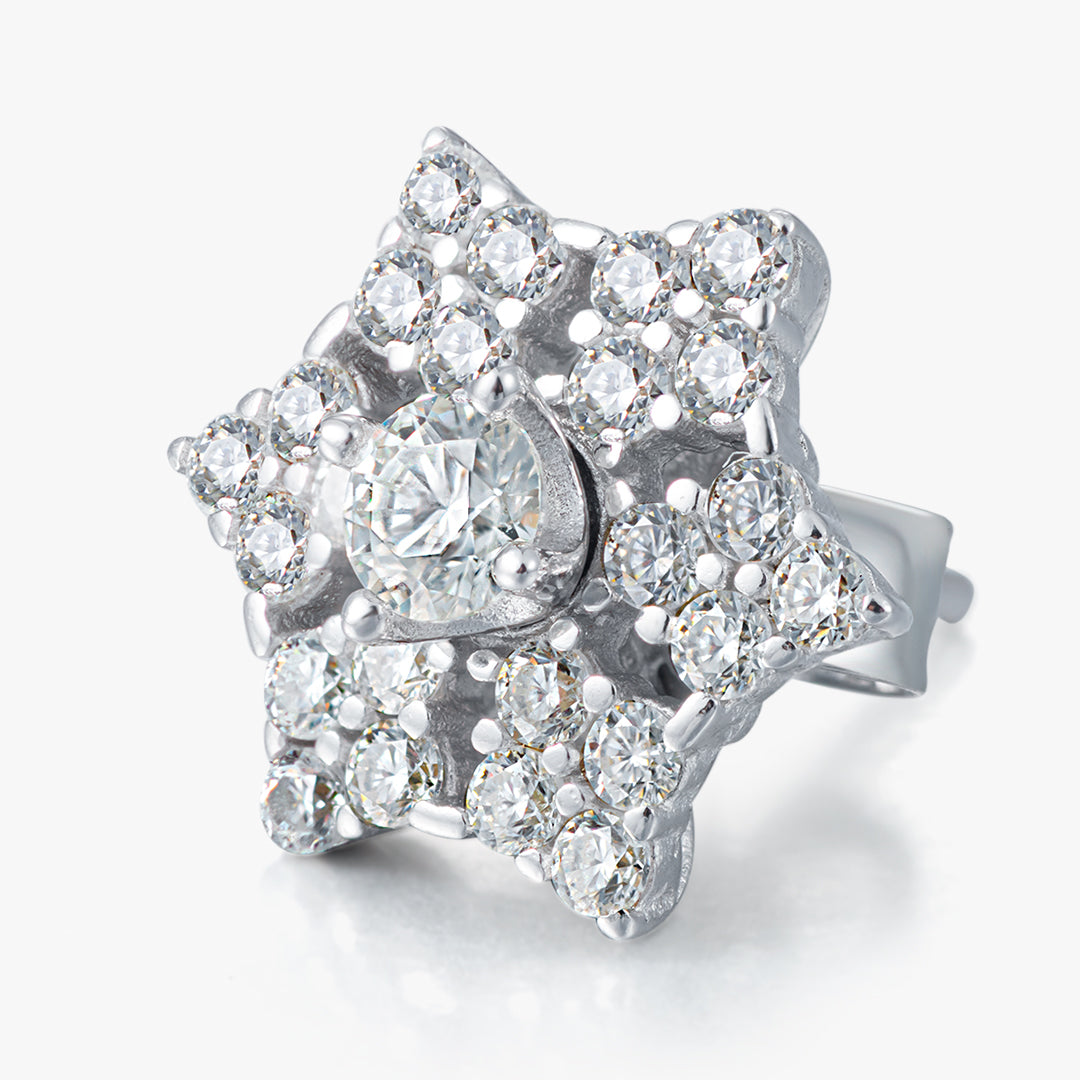 Moissanite S925 Clustered Star Stud Earrings