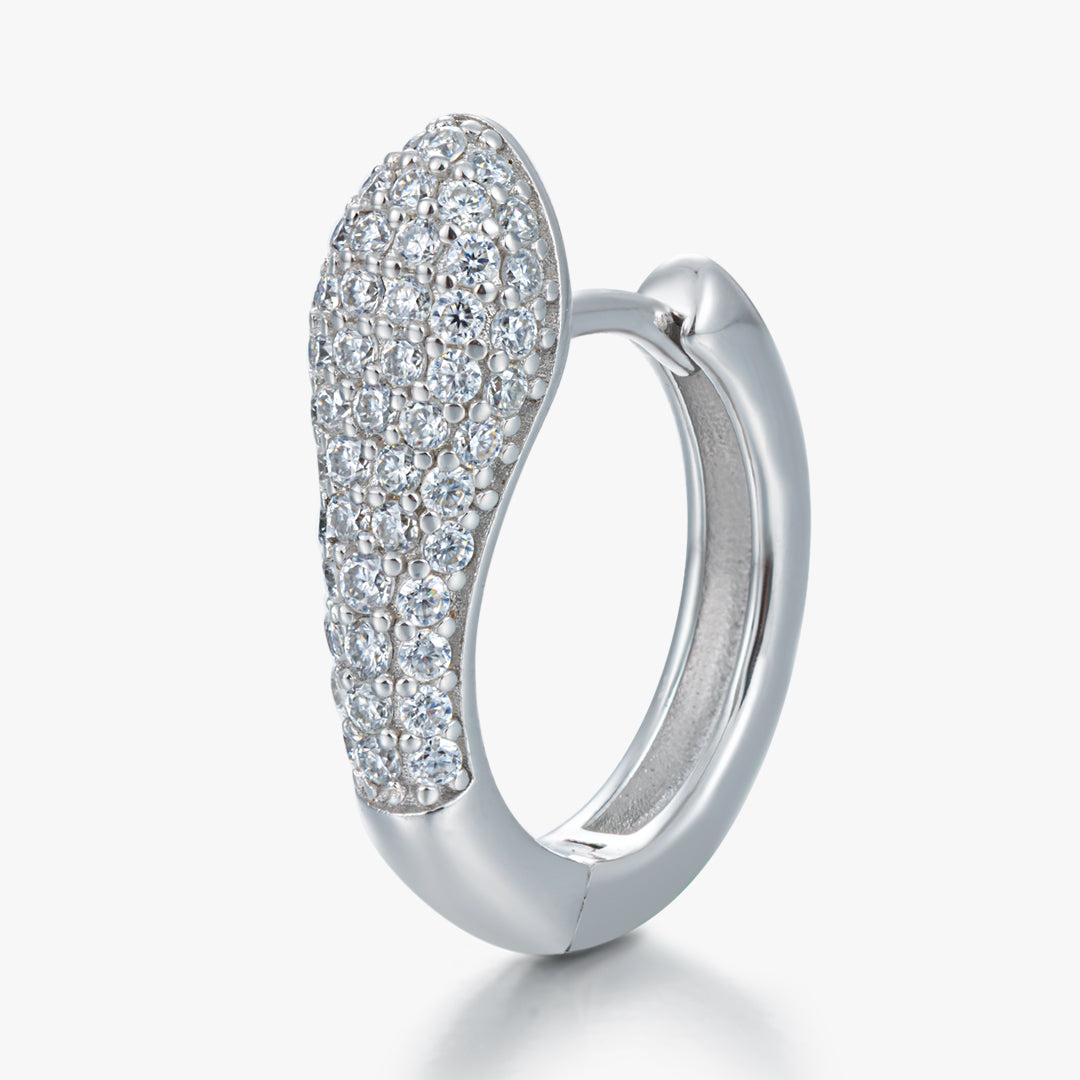 Moissanite S925 Snake Huggie Hoop Earrings