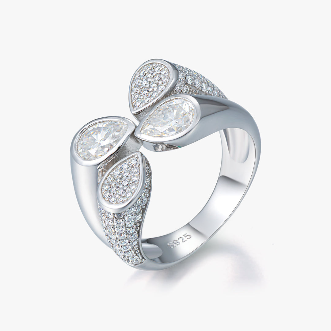 Moissanite S925 Tear Drop Ring