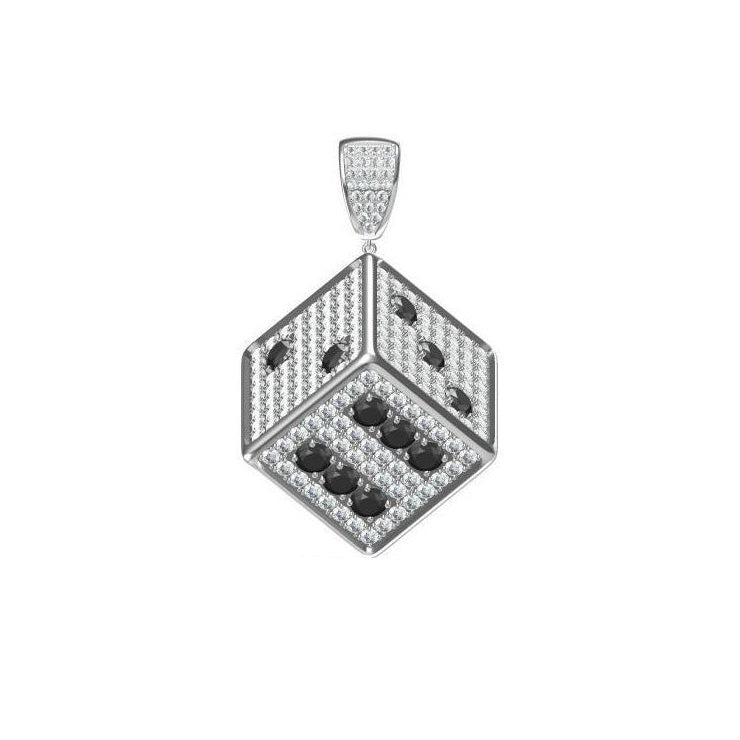 Custom Moissanite S925 Lucky Dice Pendant