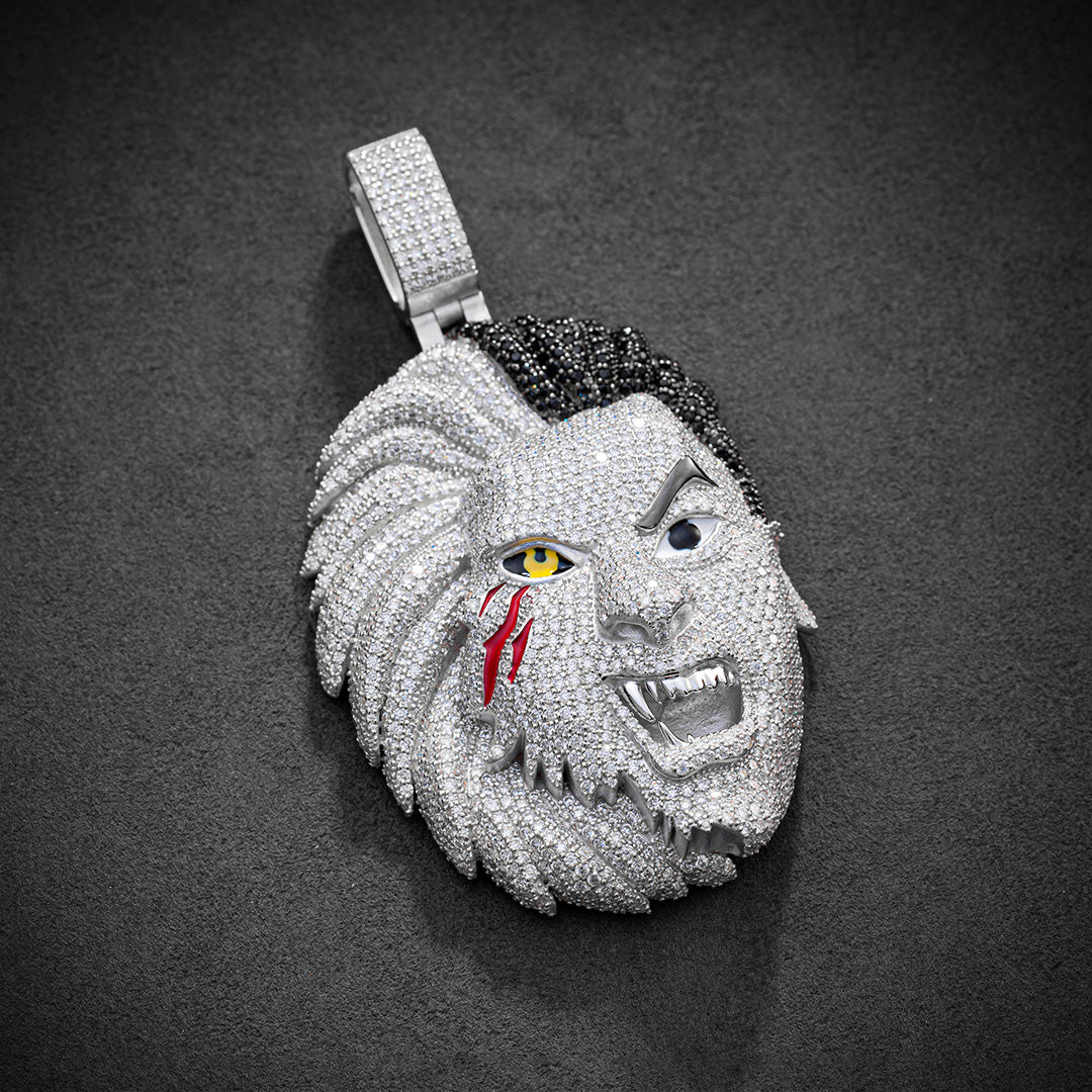 Custom Moissanite S925 Iced Out 3D Portrait Pendant