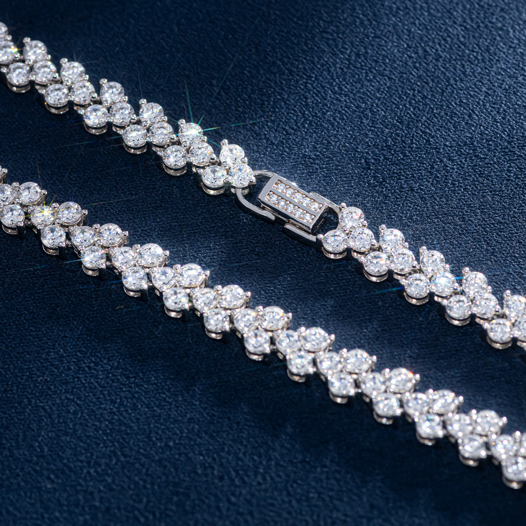 Moissanite S925 Heart Shaped Tennis Chain