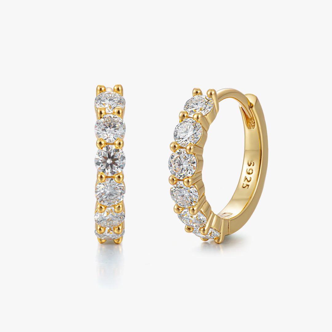Moissanite S925 Tennis Hoop Earrings