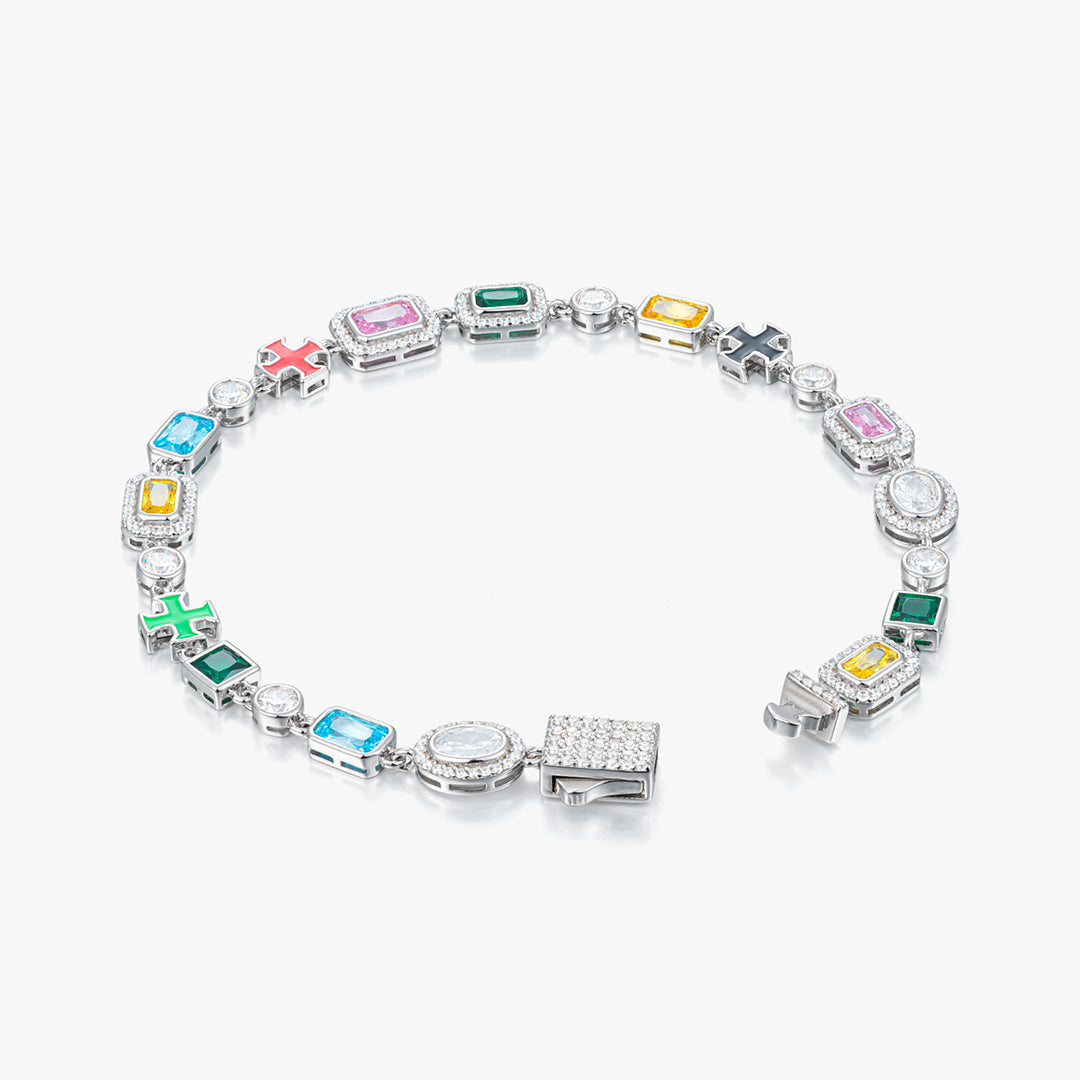 S925 Multi Gemstone Bracelet