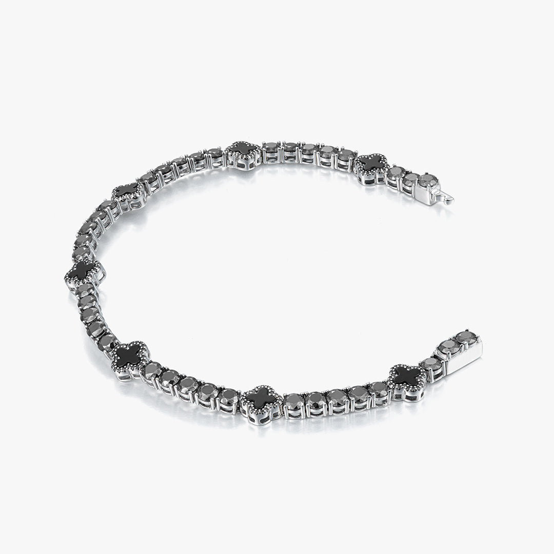 Moissanite S925 Four Leaf Clover Tennis Bracelet