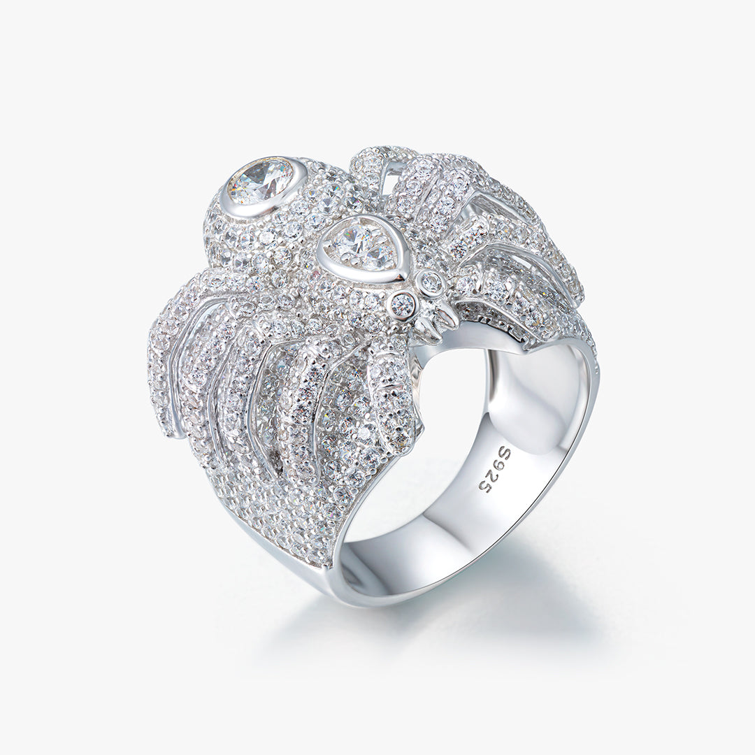 Moissanite S925 Iced Out Spider Tarantula Ring