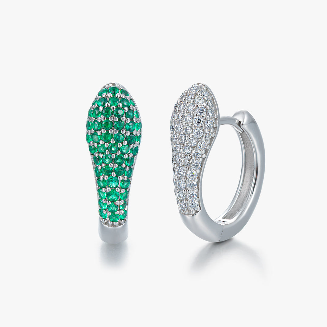 Moissanite S925 Snake Huggie Hoop Earrings